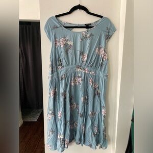 Blue floral dress